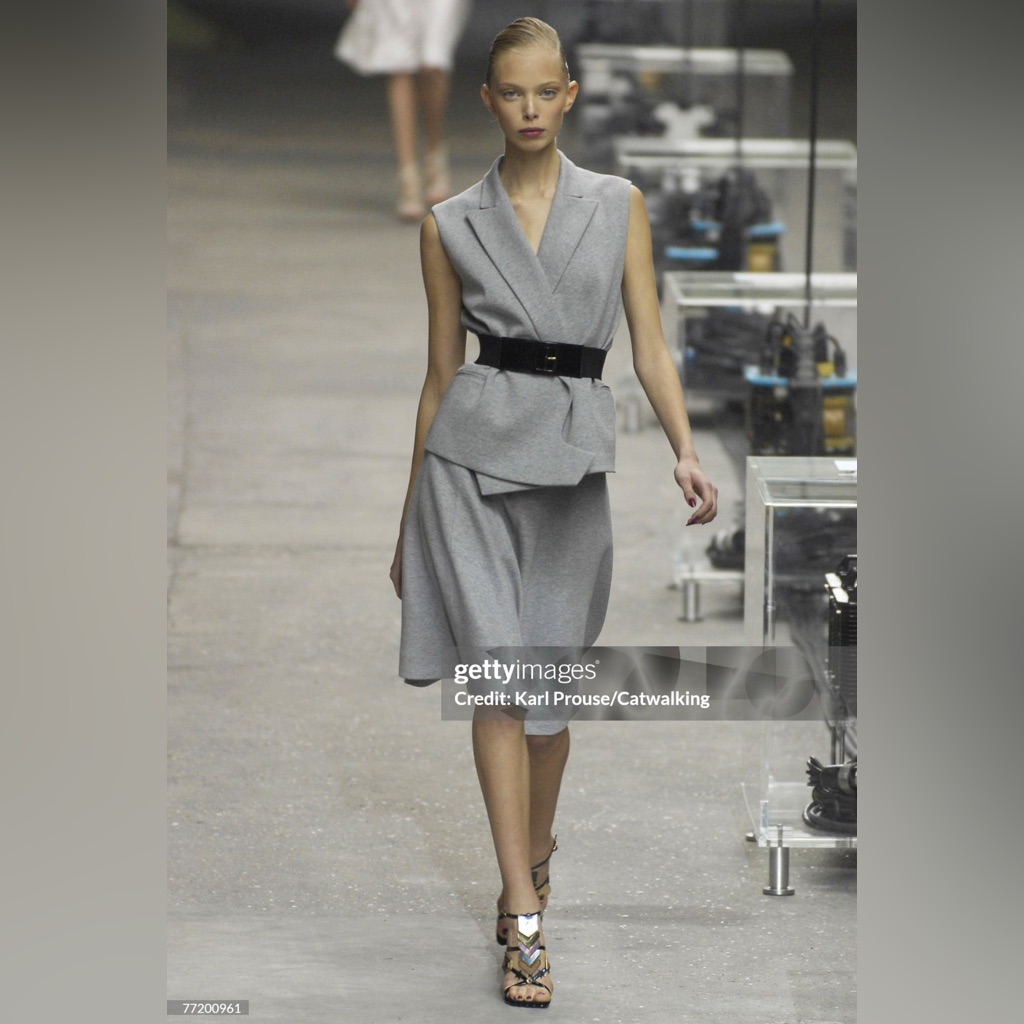 Yves Saint Laurent Ss 2008 Grey Skirt In Cotton Jersey